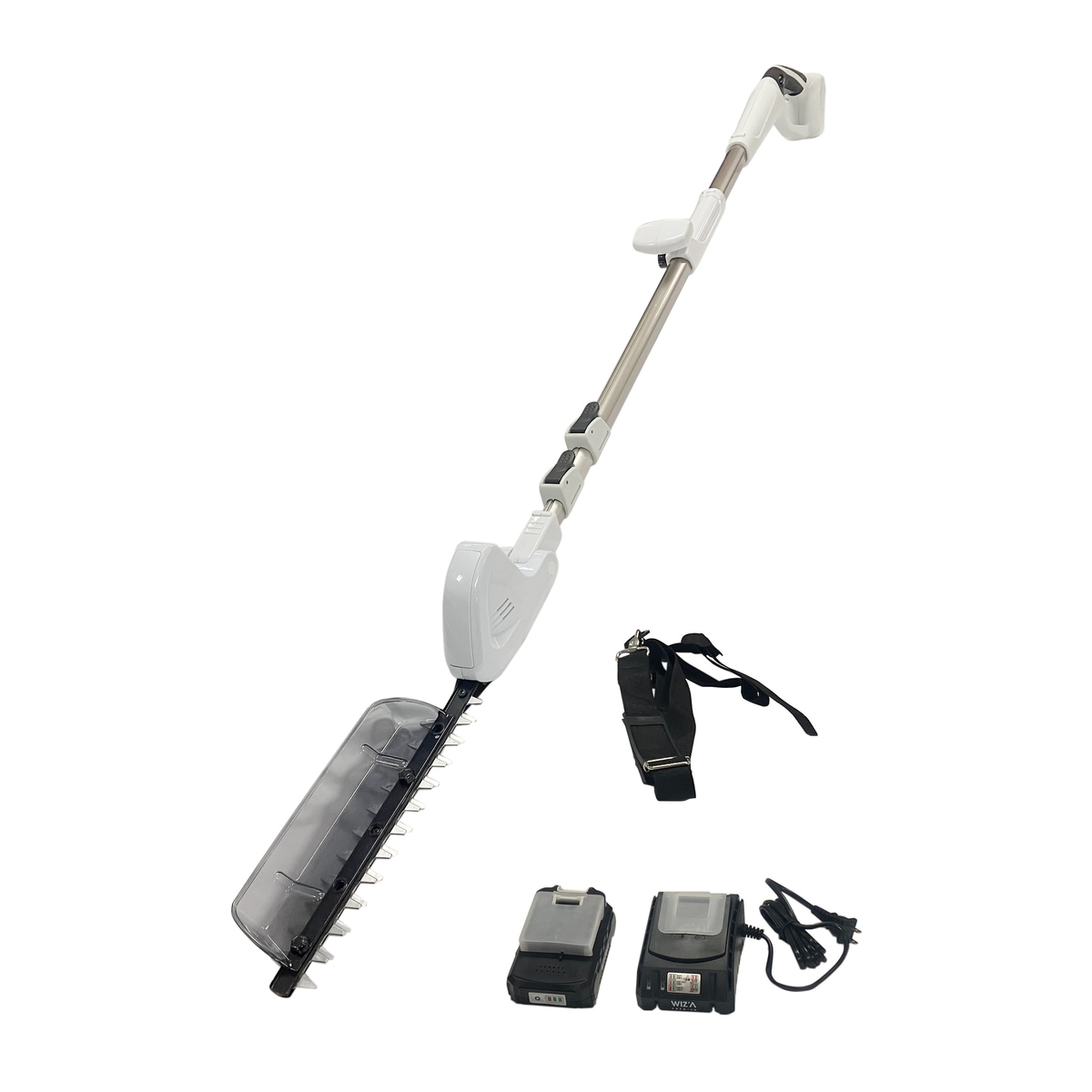 【送料無料】ウイザ WIZA 18V 充電式伸縮ポールバリカン バッテリー・充電器付 WZG-18PB アークランズ 【大型便・時間指定不可】