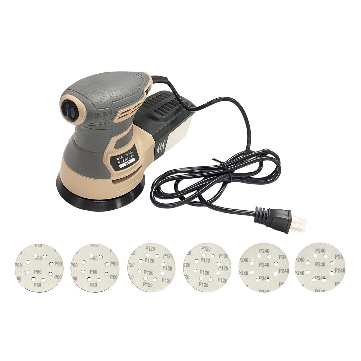 送料無料】ウイザ WIZA ランダムサンダー サンドペーパー付 WA-RS125