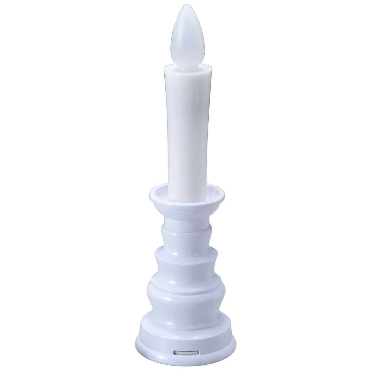 スマイルキッズ 安心のろうそく 中 燭台付 ホワイト ARO-3201WH