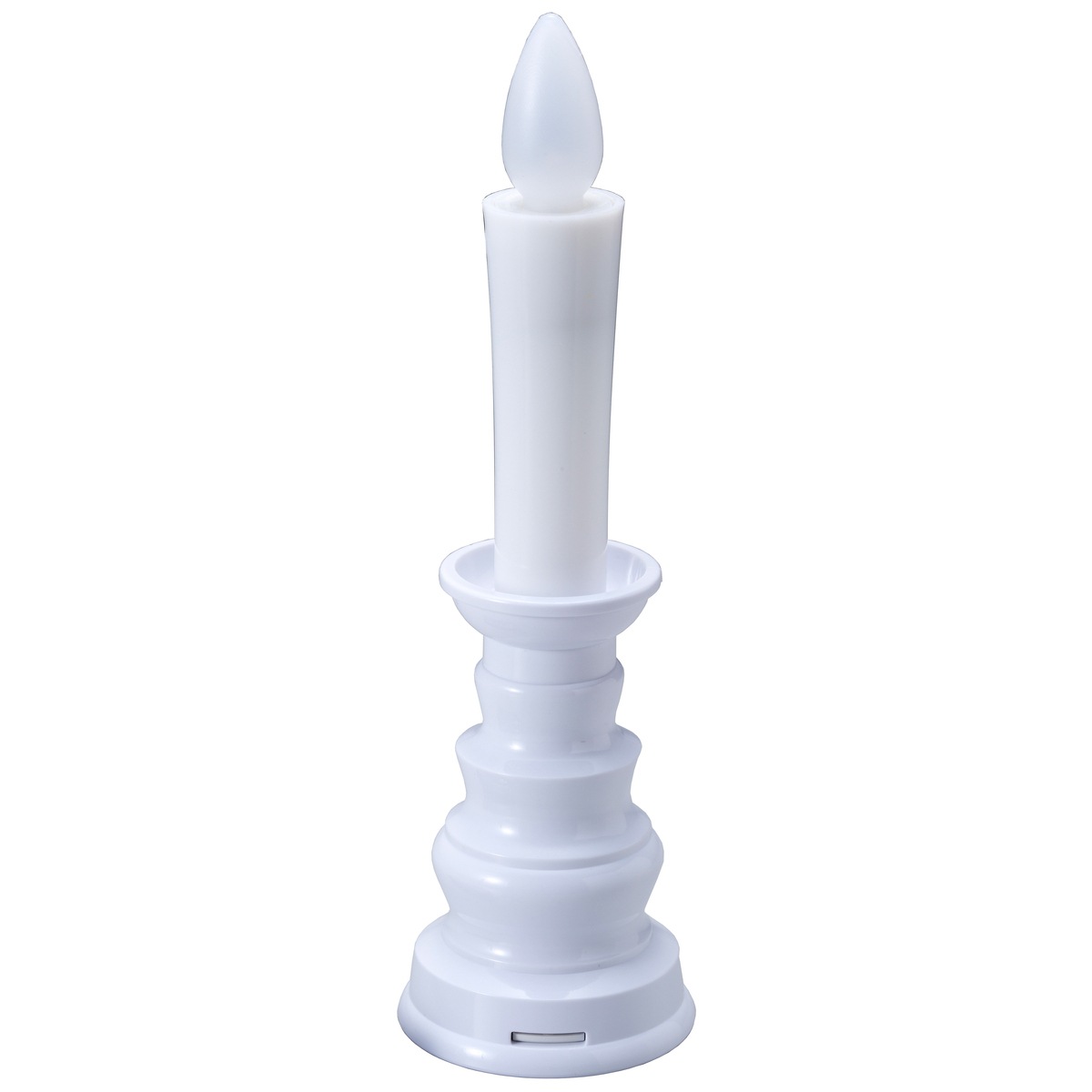 スマイルキッズ 安心のろうそく 中 燭台付 ホワイト ARO-3201WH