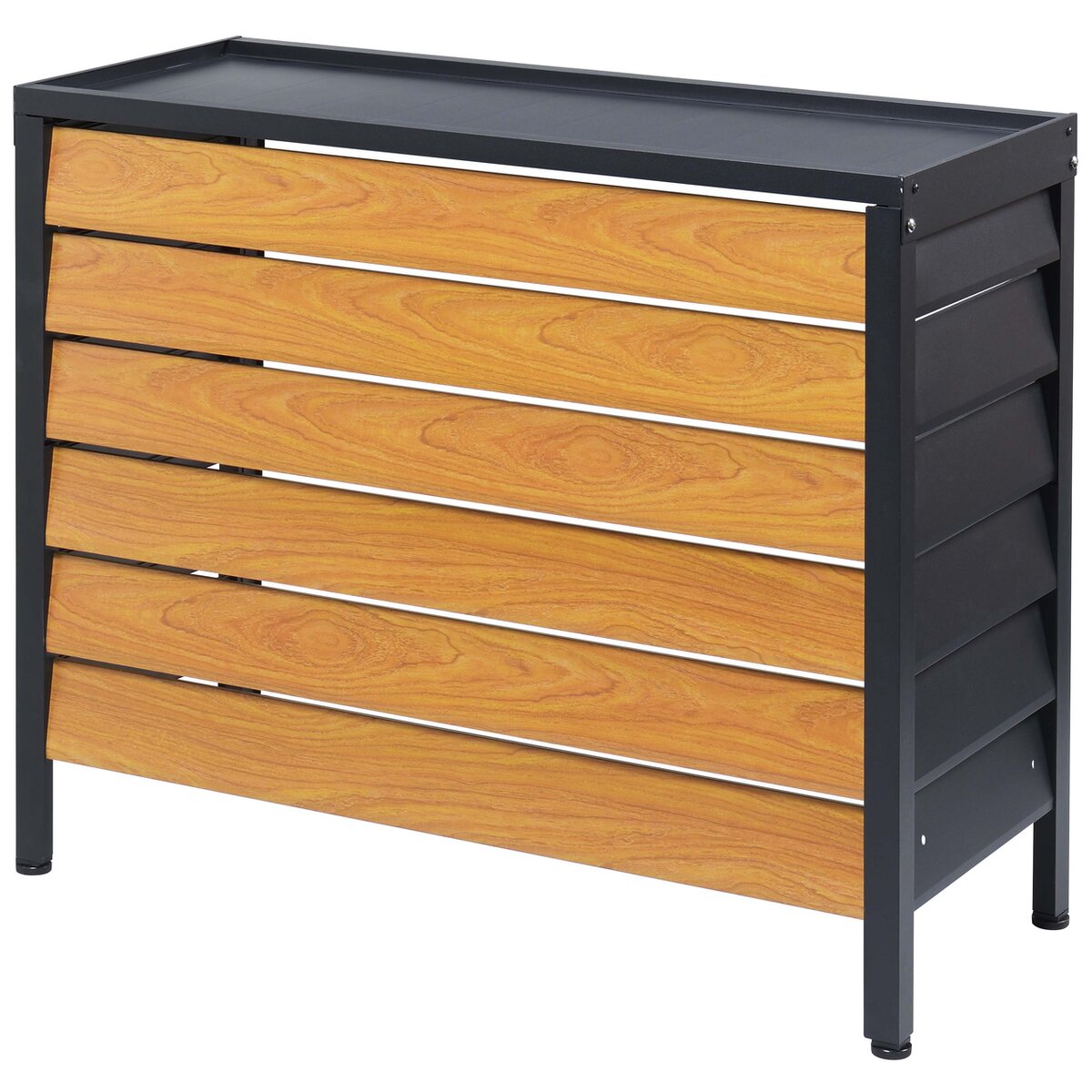 【送料無料】サンカ アルミ室外機カバー ルーバー標準 ブラック ASC-LRBK