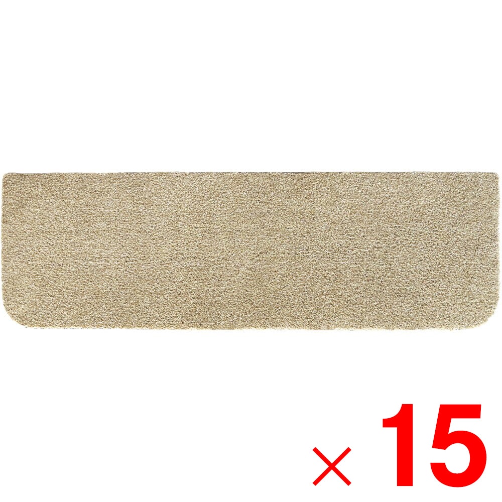 【送料無料】ラグタス 階段マット ワイド 22×70cm ベージュ BE ×15枚 ケース販売