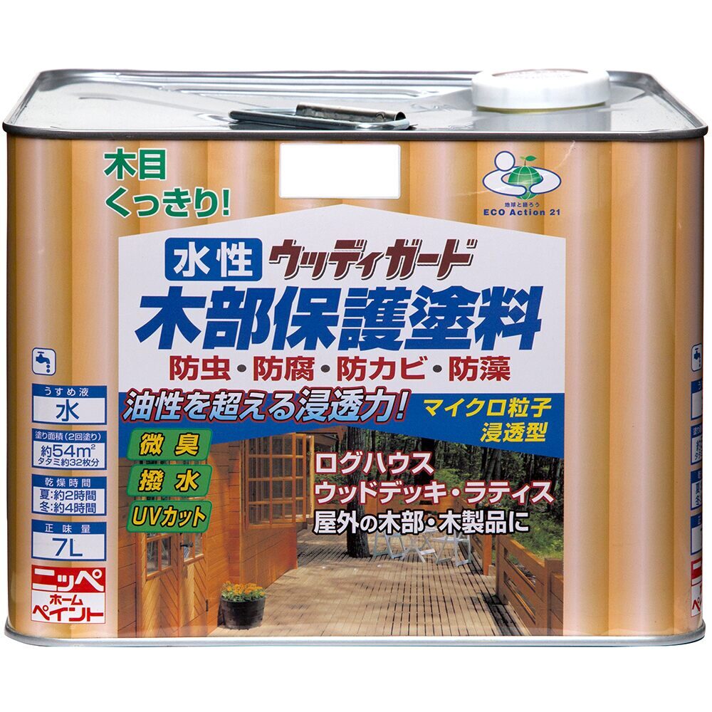 【送料無料】ニッペホームプロダクツ 水性ウッディガード 7L マホガニ