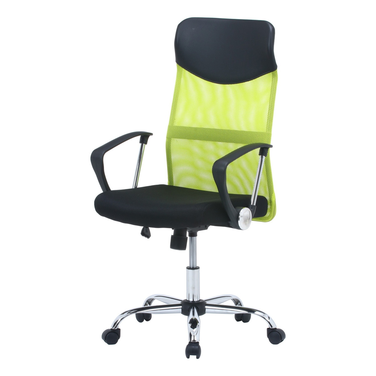 【送料無料】不二貿易 メッシュハイバックチェアー HF-98GR グリーン 【メーカー直送・代引不可・置配不可・配送地域限定】