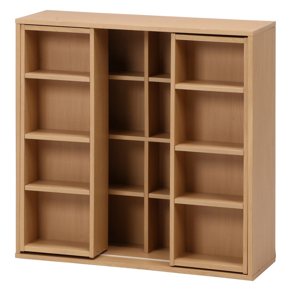 【送料無料】不二貿易 ダブルスライドラック ナチュラル DS9090NA 87011 【メーカー直送・代引不可・置配不可・配送地域限定】