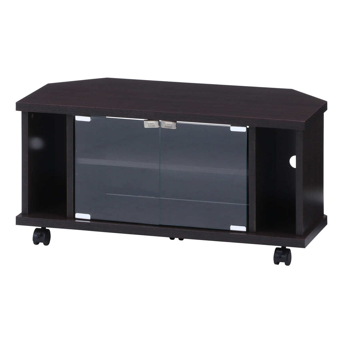 【送料無料】不二貿易 コーナーTVボード ブラウン TV-CORNER 【メーカー直送・代引不可・置配不可・配送地域限定】