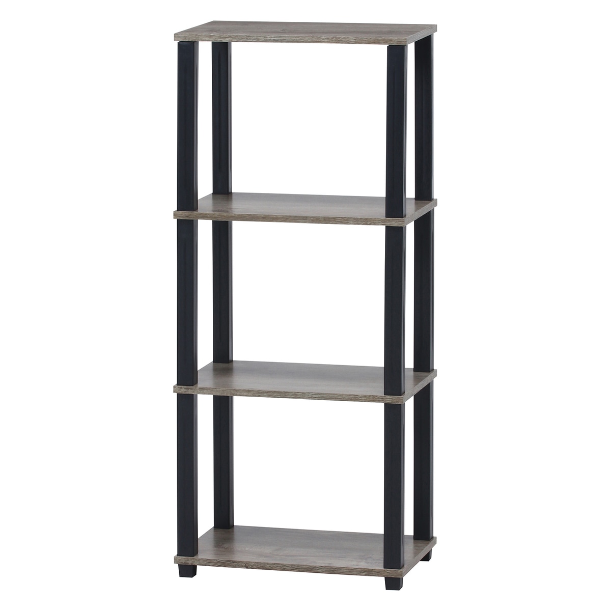 【送料無料】不二貿易 フィット 4段ラック NA×BK 9014 【メーカー直送・代引不可・置配不可・配送地域限定】