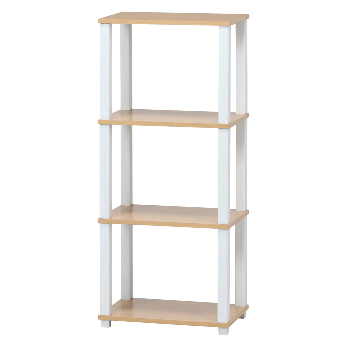 【送料無料】不二貿易 フィット 4段ラック NA×WH 9014 【メーカー直送・代引不可・置配不可・配送地域限定】