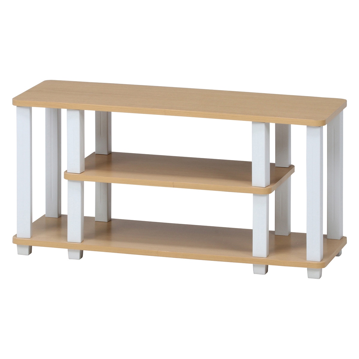 【送料無料】不二貿易 フィット TVラック W80 NA×WH 5069 【メーカー直送・代引不可・置配不可・配送地域限定】