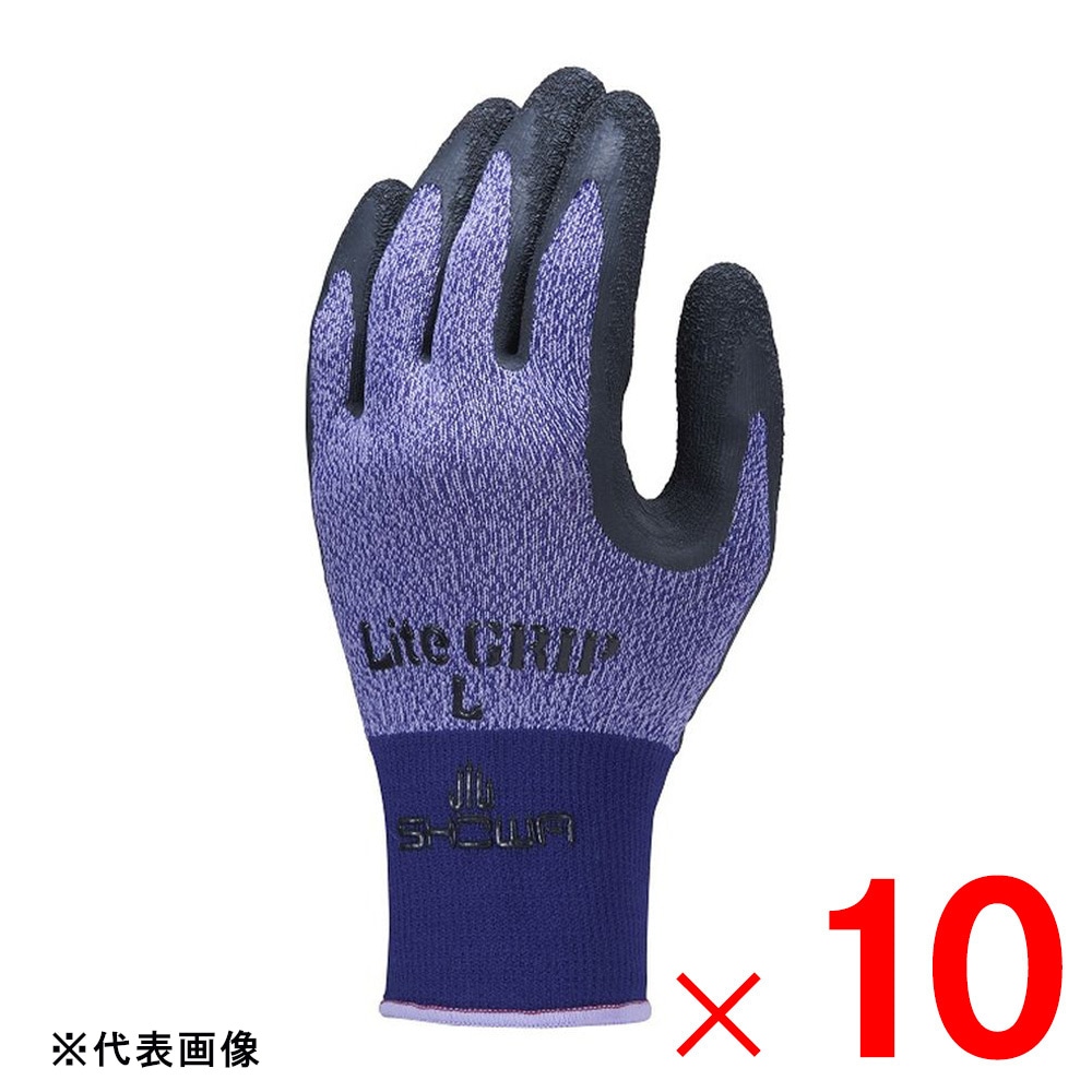 【送料無料】ショーワ 作業手袋 ライトグリップ パープル S No.341 ×10双 セット販売