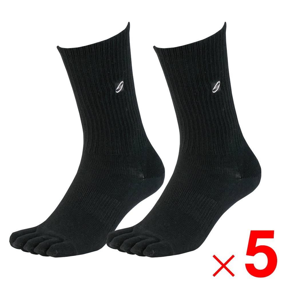 【送料無料】ニオイクリア×グラディエーター ニオイクリア 作業靴下 90°クルー5本指 2P ブラック L G-8425 ×5個 セット販売