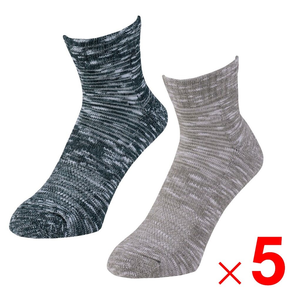 【送料無料】ニオイクリア×グラディエーター 作業靴下 ロークルー先丸 2P MIX F G-9211 ×5個 セット販売