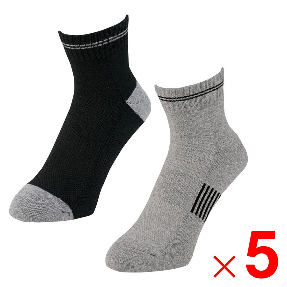【送料無料】ニオイクリア×グラディエーター 作業靴下 ロークルー先丸 2P MIX F G-9241 ×5個 セット販売