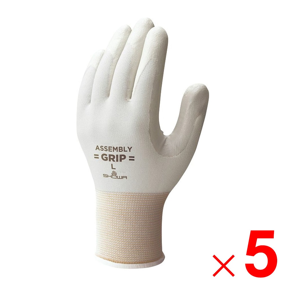 【送料無料】ショーワ 作業手袋 組立グリップ 3双パック グレー L ×5個 セット販売