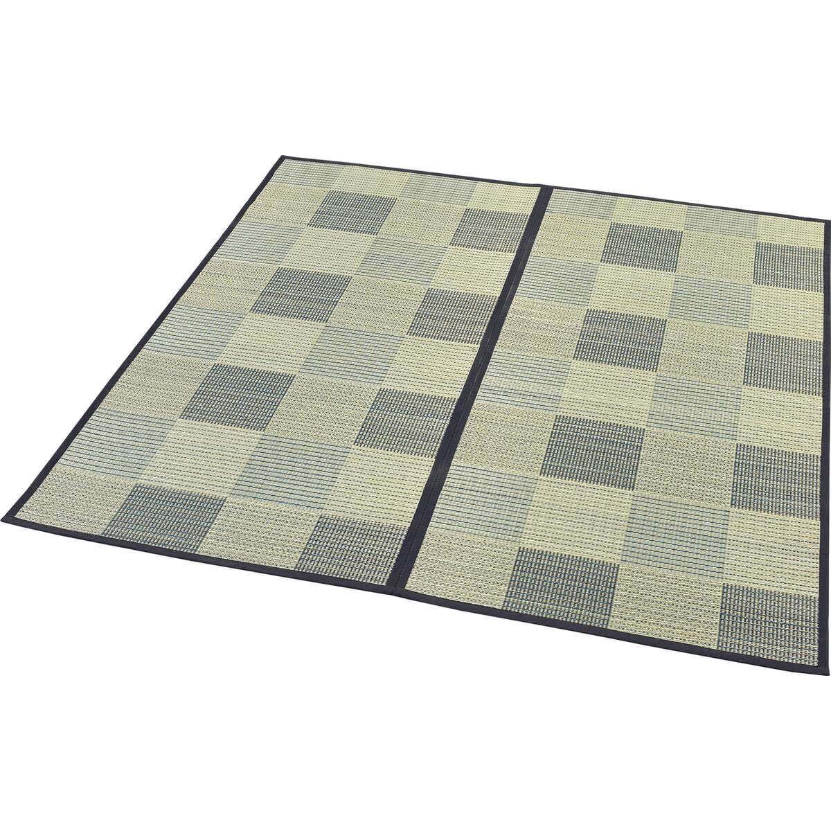 【送料無料】い草 花ござ 唐草市松 江戸間 2畳 174×174cm 【メーカー直送・代引不可・置配不可・配送地域限定】