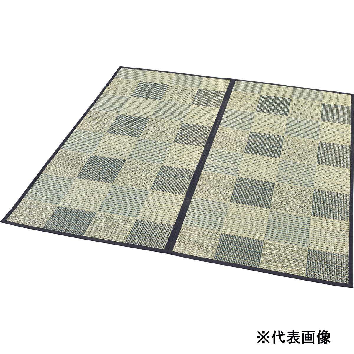 【送料無料】い草 花ござ 唐草市松 江戸間 3畳 174×261cm 【メーカー直送・代引不可・置配不可・配送地域限定】