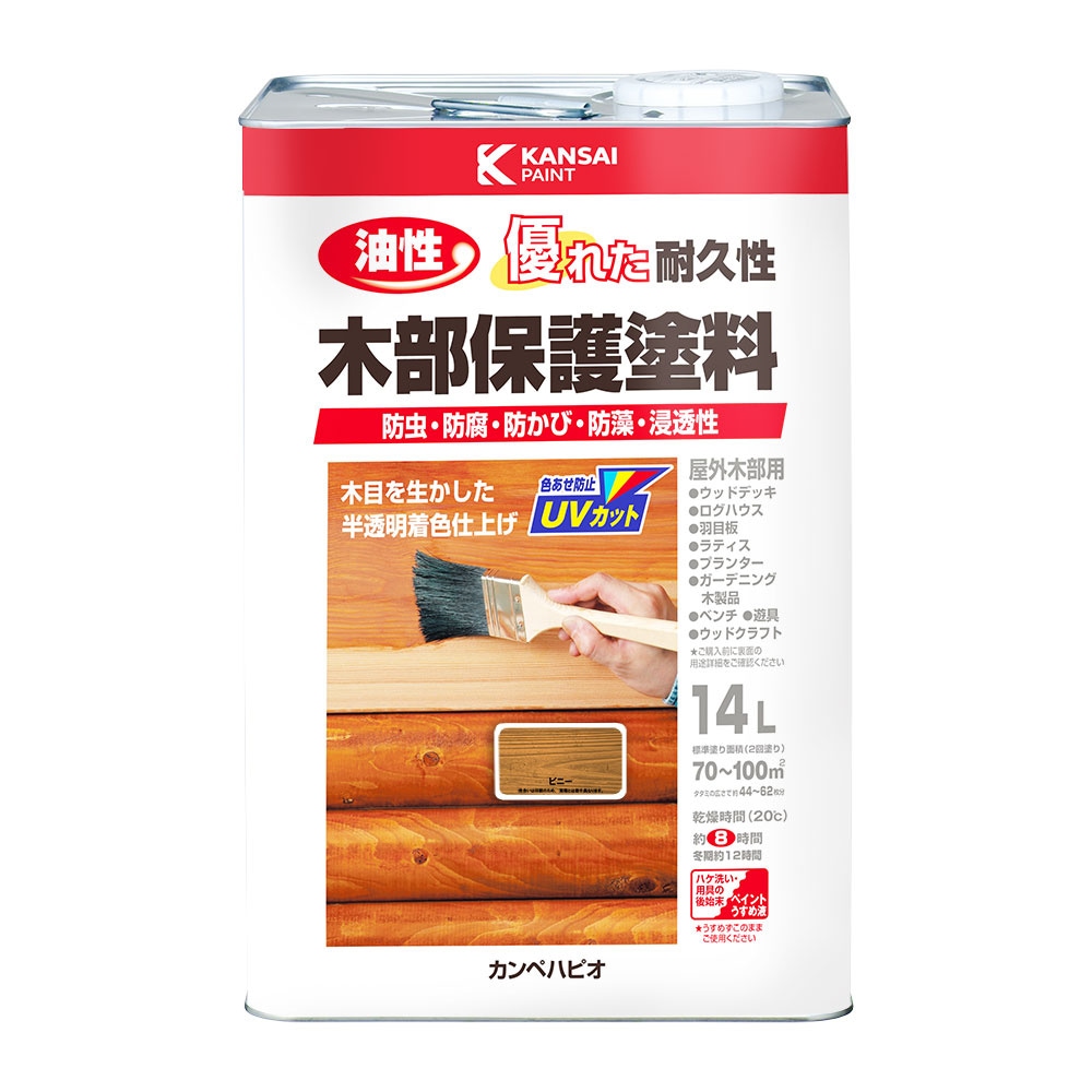 【送料無料】カンペハピオ 油性木部保護塗料 14L ピニー