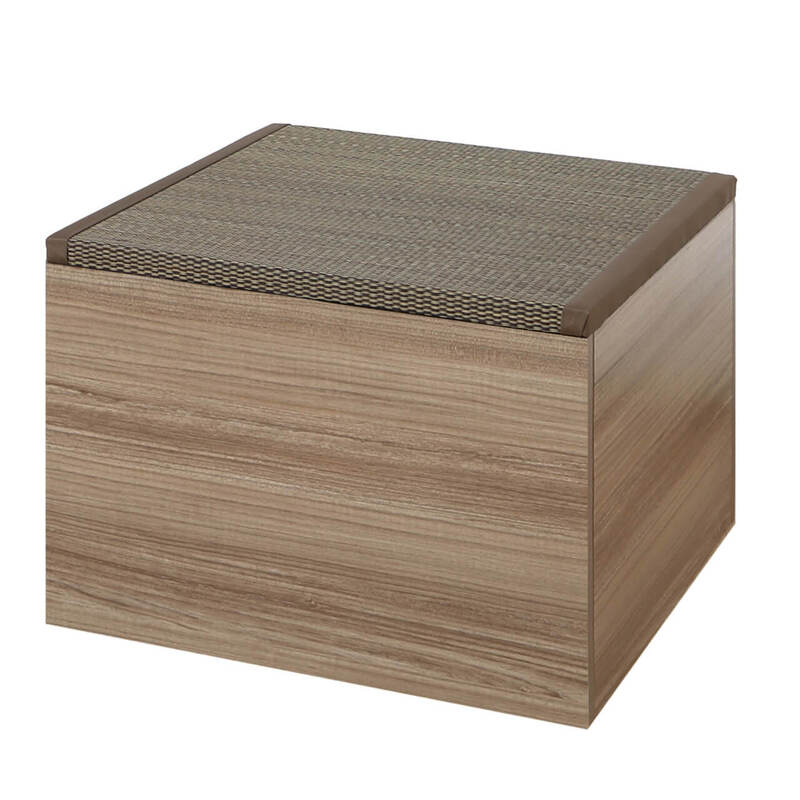【送料無料】畳ボックス ハイ グレー い草ブラウン 【メーカー直送・代引不可・置配不可・配送地域限定】
