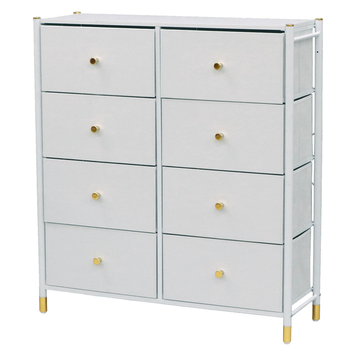 【送料無料】エイ・アイ・エス ファブリックチェスト 8D ホワイト FC-8H01 WH 【メーカー直送・代引不可・置配不可】