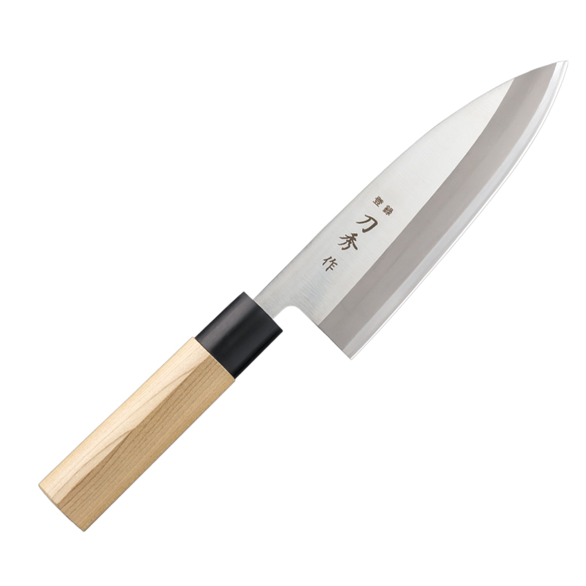 予約用人工象牙 出刃6寸 包丁の柄 出刃180 スタビライズドウッド八角柄