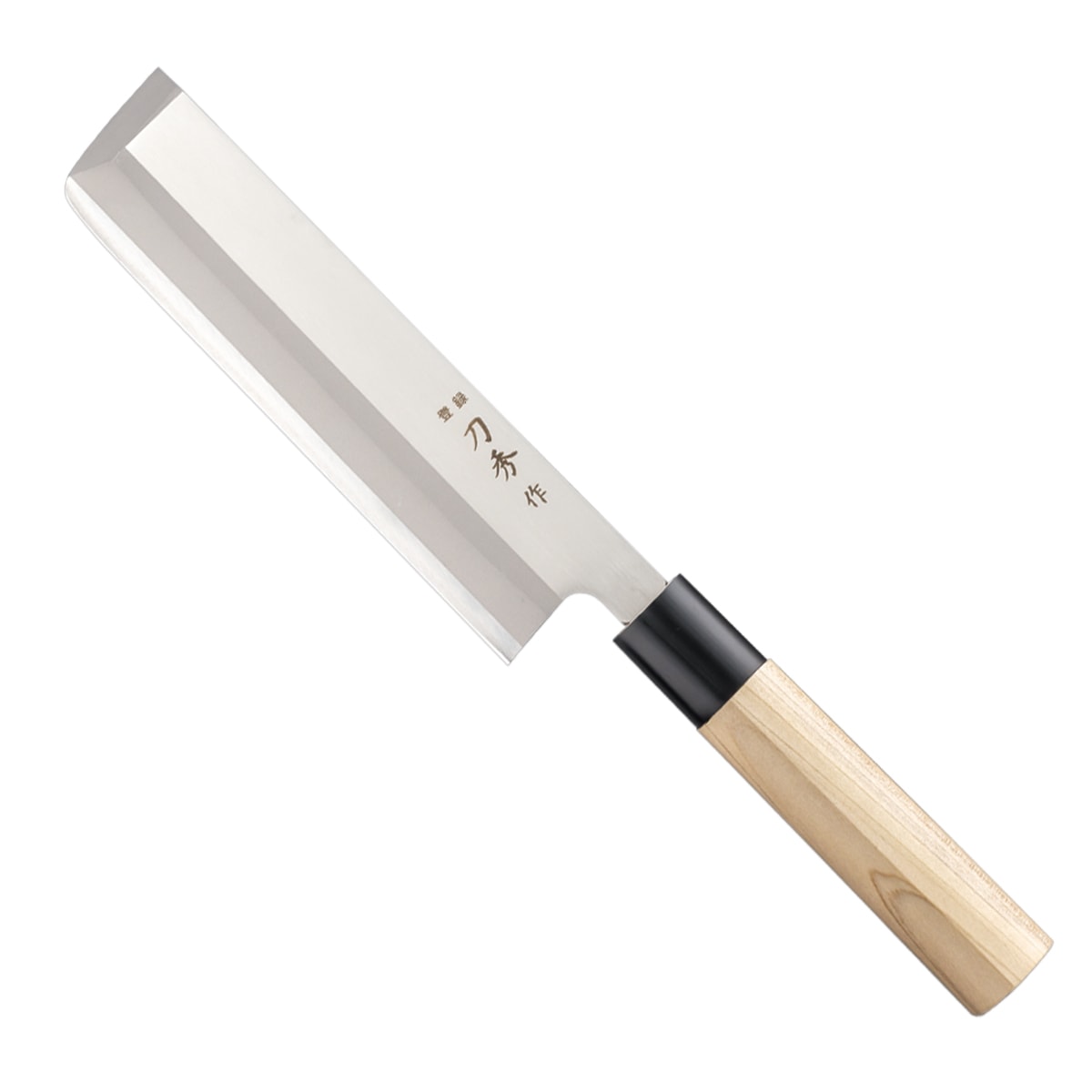【送料無料】富士カトラリー 刀秀作 MVバナジウム鋼和包丁 角型薄刃 左利き用 180mm FC-375