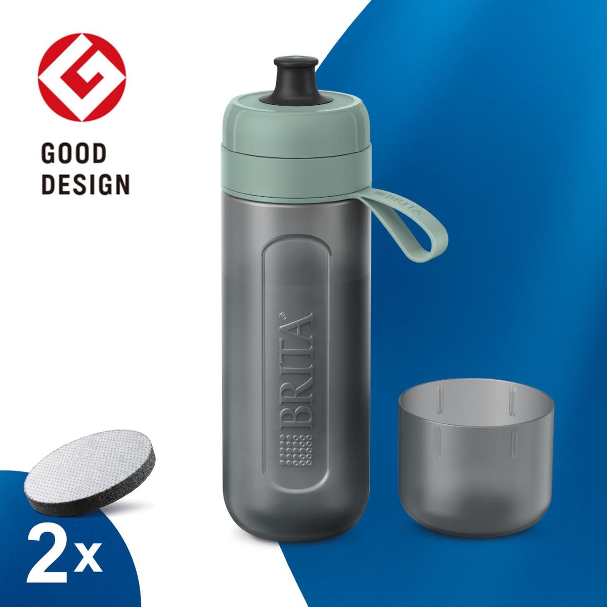 ブリタ BRITA ボトル型浄水器 アクティブ ダークブルー 600ml