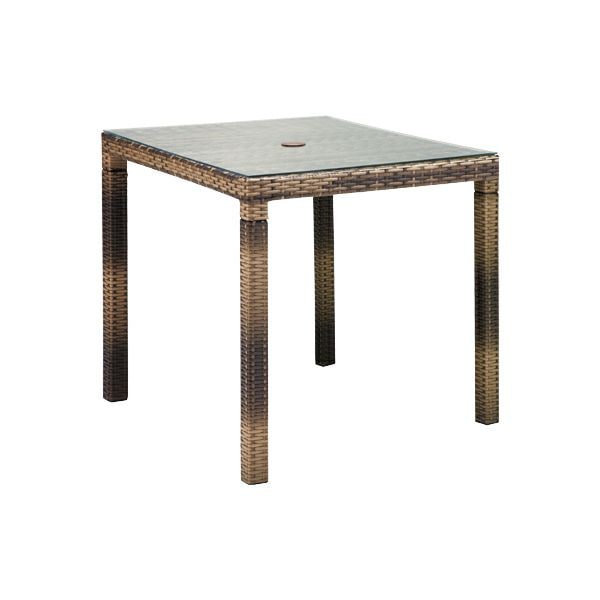 【送料無料】パティオプティ サハラ ダイニング 4人掛け ガラス天板付き 660-126 【メーカー直送・代引不可・置配不可】