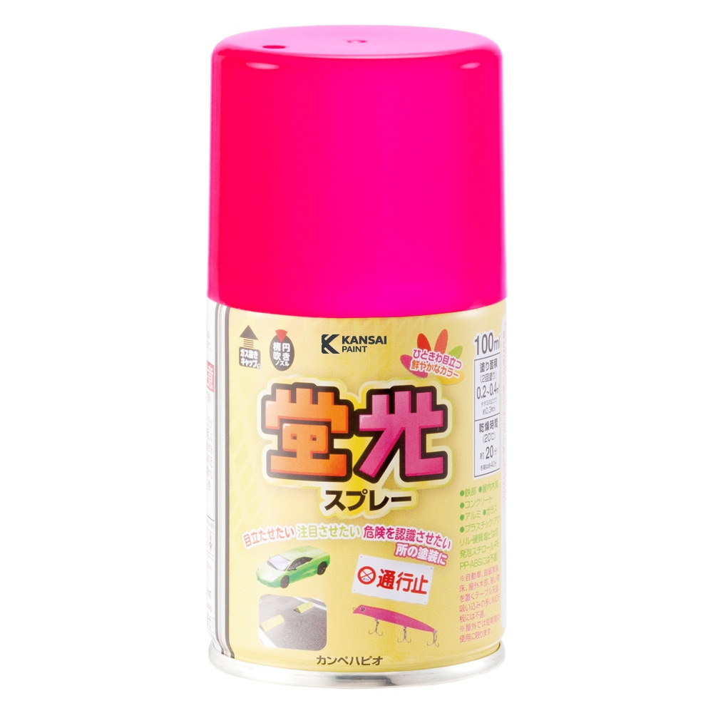 カンペハピオ 蛍光スプレー 100ml 蛍光新ピンク | 塗料・補修剤,工作用