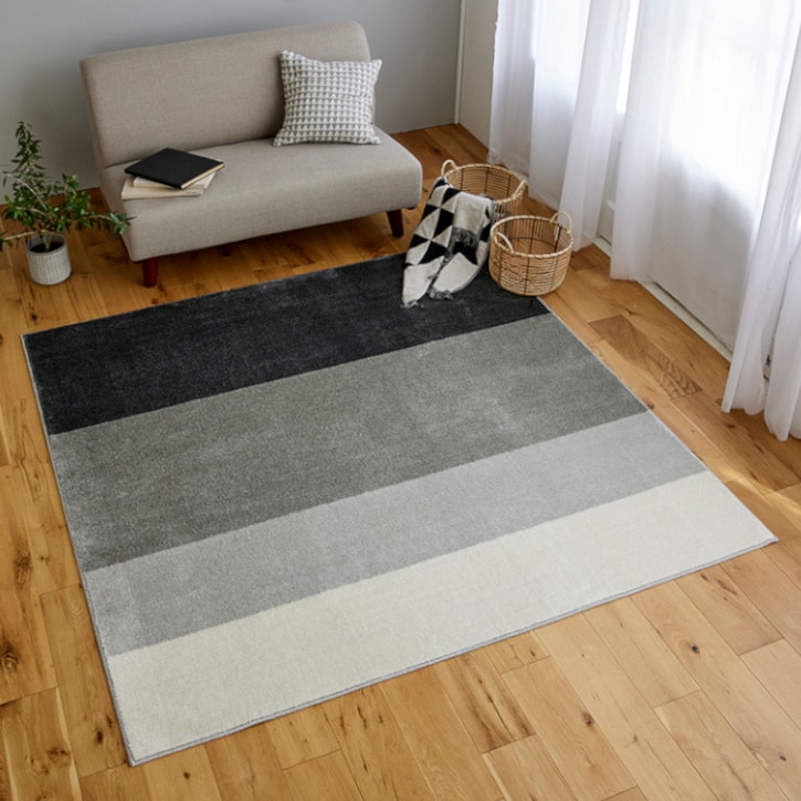 【送料無料】スミノエ ラグマット ワグ 190×190cm グレー 【メーカー直送・代引不可・置配不可】
