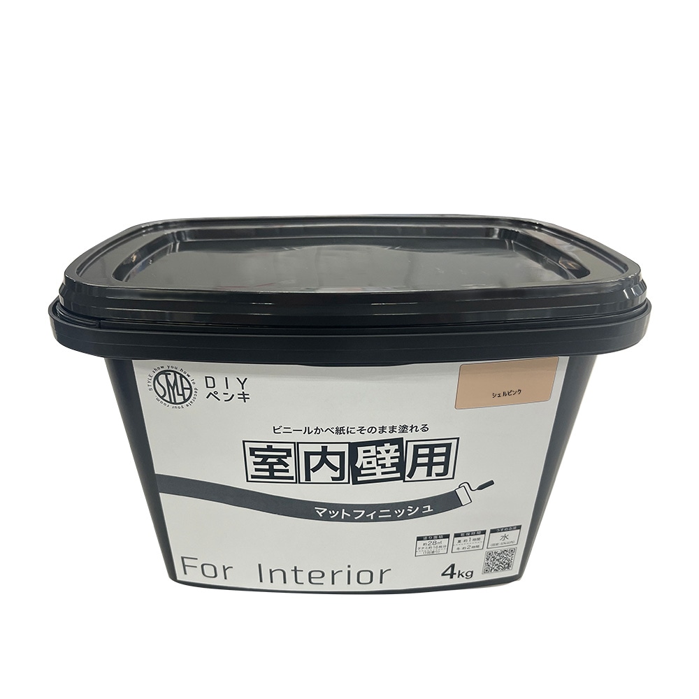 【送料無料】ニッペホームプロダクツ STYLE DIYペンキ マットフィニッシュ 室内壁用 4kg シェルピンク