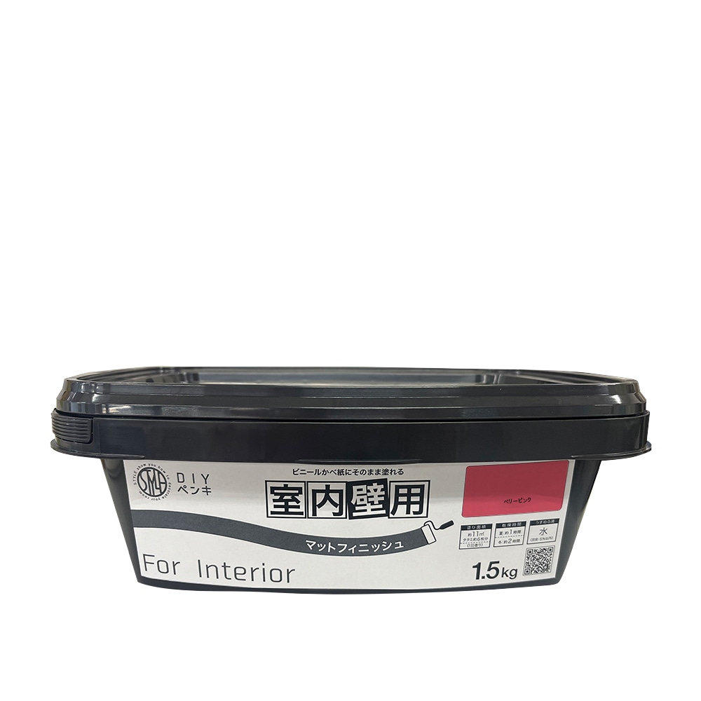ニッペホームプロダクツ STYLE DIYペンキ マットフィニッシュ 室内壁用 1.5kg ベリーピンク