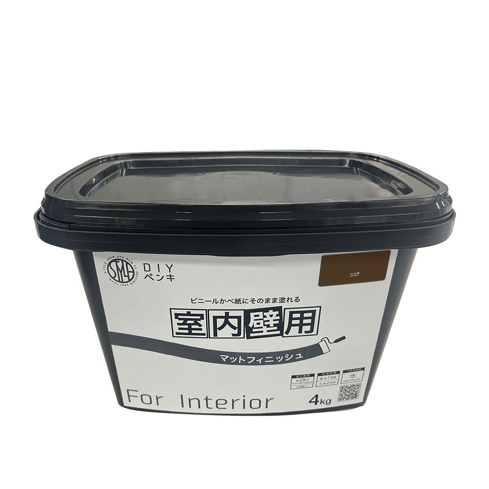 【送料無料】ニッペホームプロダクツ STYLE DIYペンキ マットフィニッシュ 室内壁用 4kg ココア