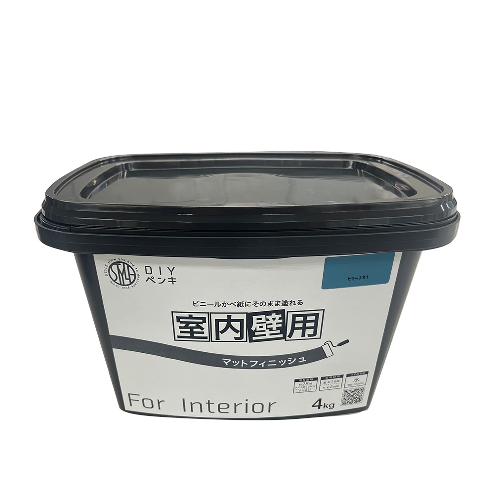 【送料無料】ニッペホームプロダクツ STYLE DIYペンキ マットフィニッシュ 室内壁用 4kg サマースカイ