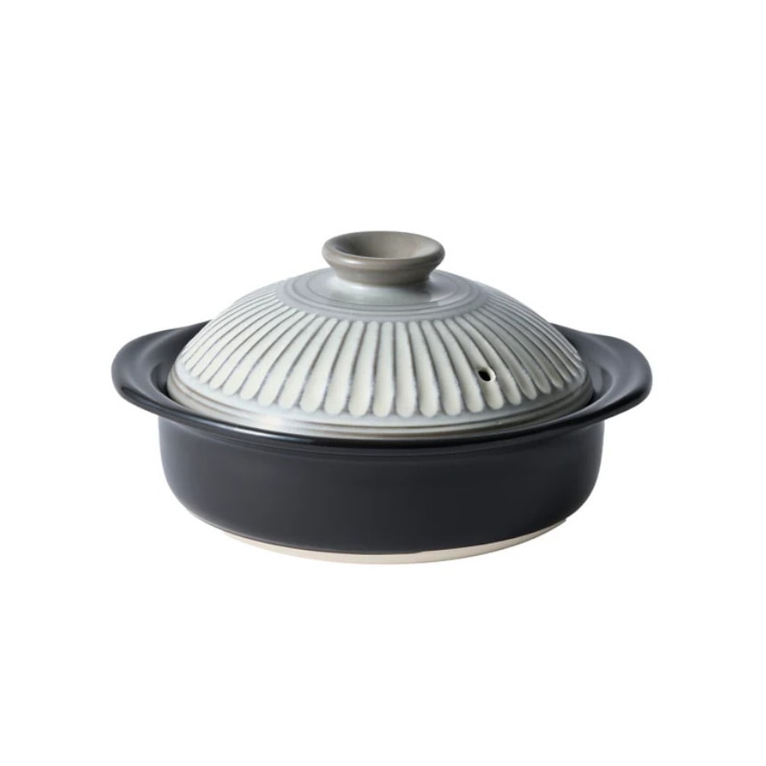 【送料無料】銀峯 菊花 6号鍋 粉引 土鍋 1人用