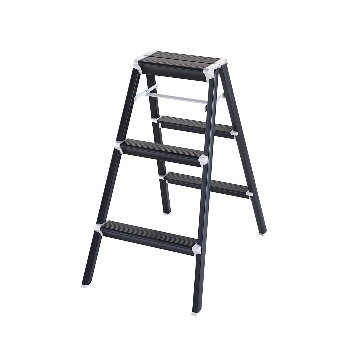 【送料無料】【法人限定】長谷川工業 踏台 高さ79cm ブラック SK2.0-08BK 【メーカー直送・代引不可・置配不可・配送地域限定】