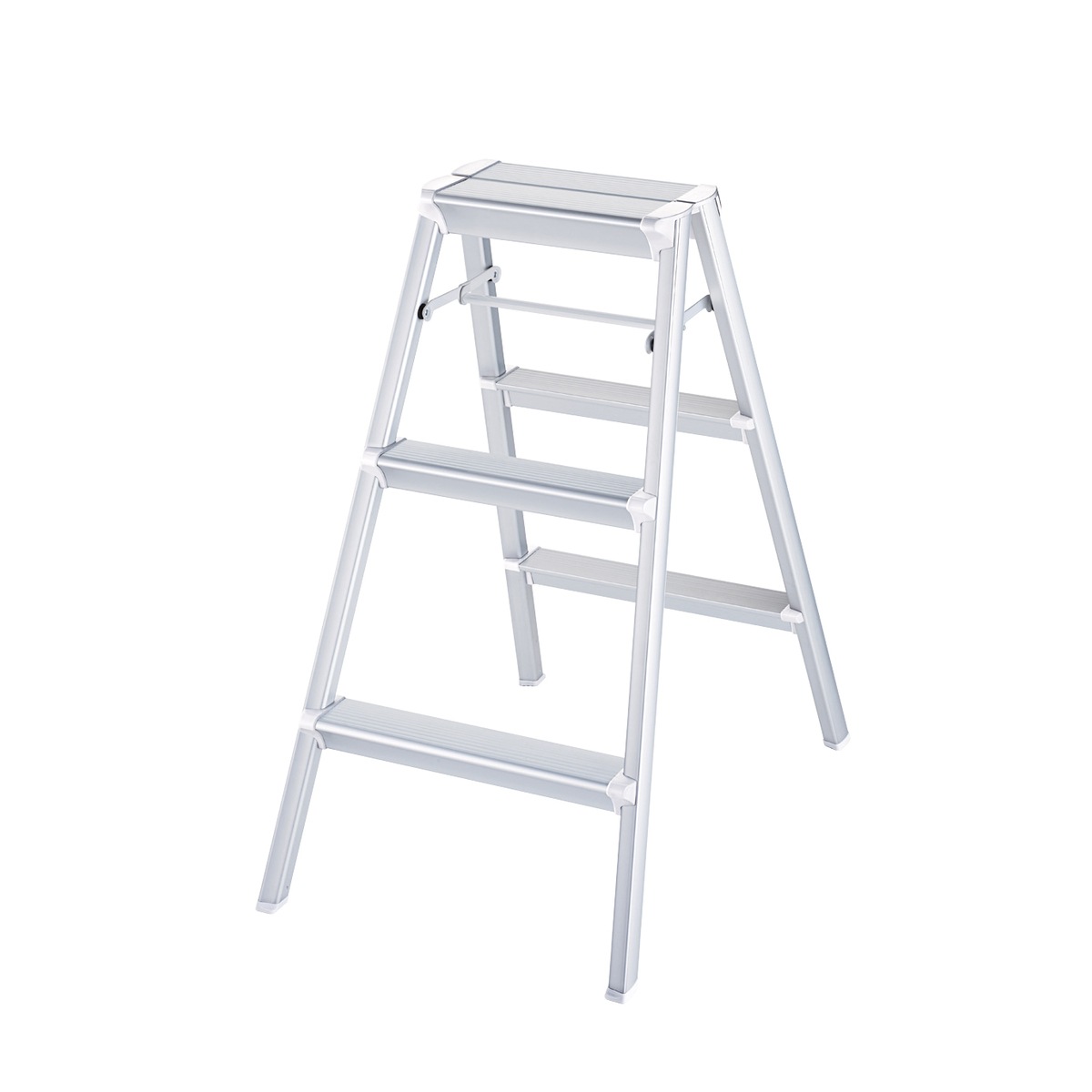 「法人限定」長谷川工業 踏台 キャンバー 4段 シルバー DE2.0-4S 「メーカー直送・代引不可・置配不可・配送地域限定」 長谷川工業 CAMBER(キャンバー) 4段 DE2.0-4S シルバー (旧品番:DE-4S