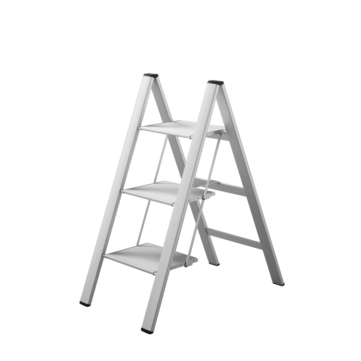 【送料無料】【法人限定】長谷川工業 踏台 スリムステップ 3段 シルバー SJ-3d-Sl 【メーカー直送・代引不可・置配不可・配送地域限定】