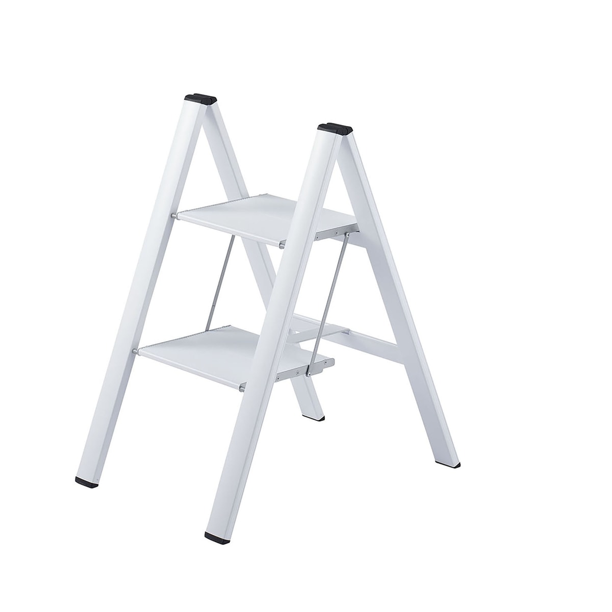 【送料無料】【法人限定】長谷川工業 踏台 スリムステップ 2段 ホワイト SJ-2d-WH 【メーカー直送・代引不可・置配不可・配送地域限定】