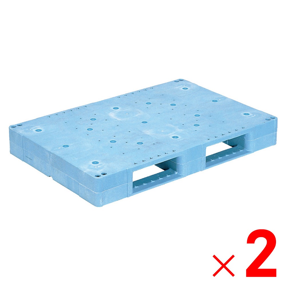 【送料無料】【法人限定】サンコー パレット D2-812F ライトブルー 808805-01 ×2個 セット販売 【メーカー直送・代引不可・置配不可】