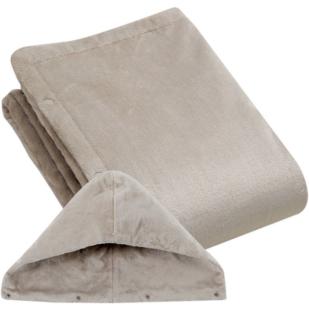 送料無料】広電 電気ひざかけ毛布 ホットローブタイプ フード付き 140