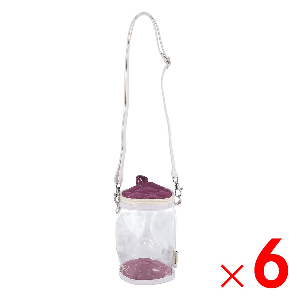 送料無料】推し活 ぬいぐるみクリアバッグ レッド 53932×6個 セット