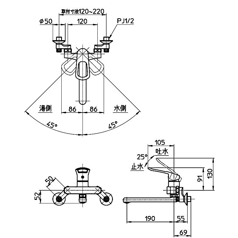 送料無料】サンエイ SANEI シングル混合栓 寒冷地 K17CEK-13 | 水廻り 