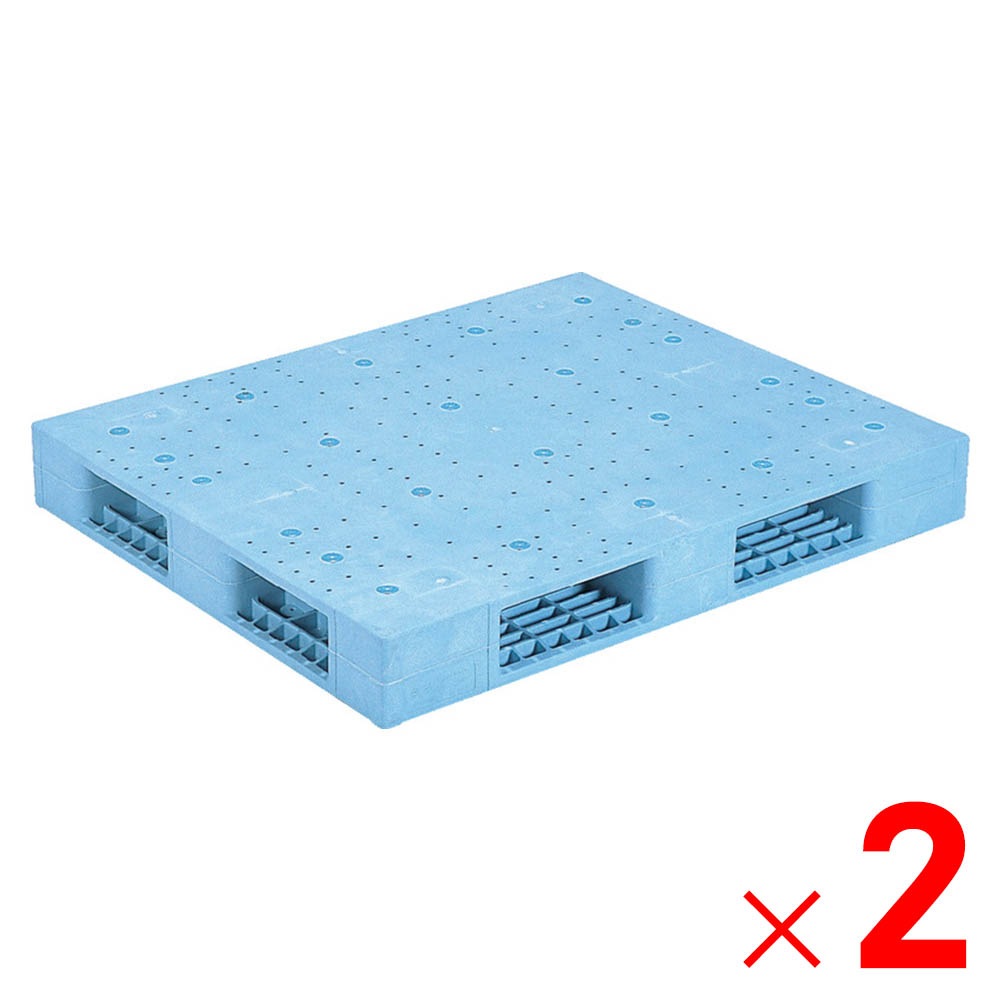 【送料無料】【法人限定】サンコー パレット R4-1012F-2 ライトブルー 812055-01 ×2個 セット販売 【メーカー直送・代引不可・置配不可】
