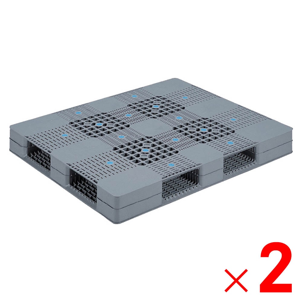 【送料無料】【法人限定】サンコー パレット R4-110136 グレー 813006-01 ×2個 セット販売 【メーカー直送・代引不可・置配不可】