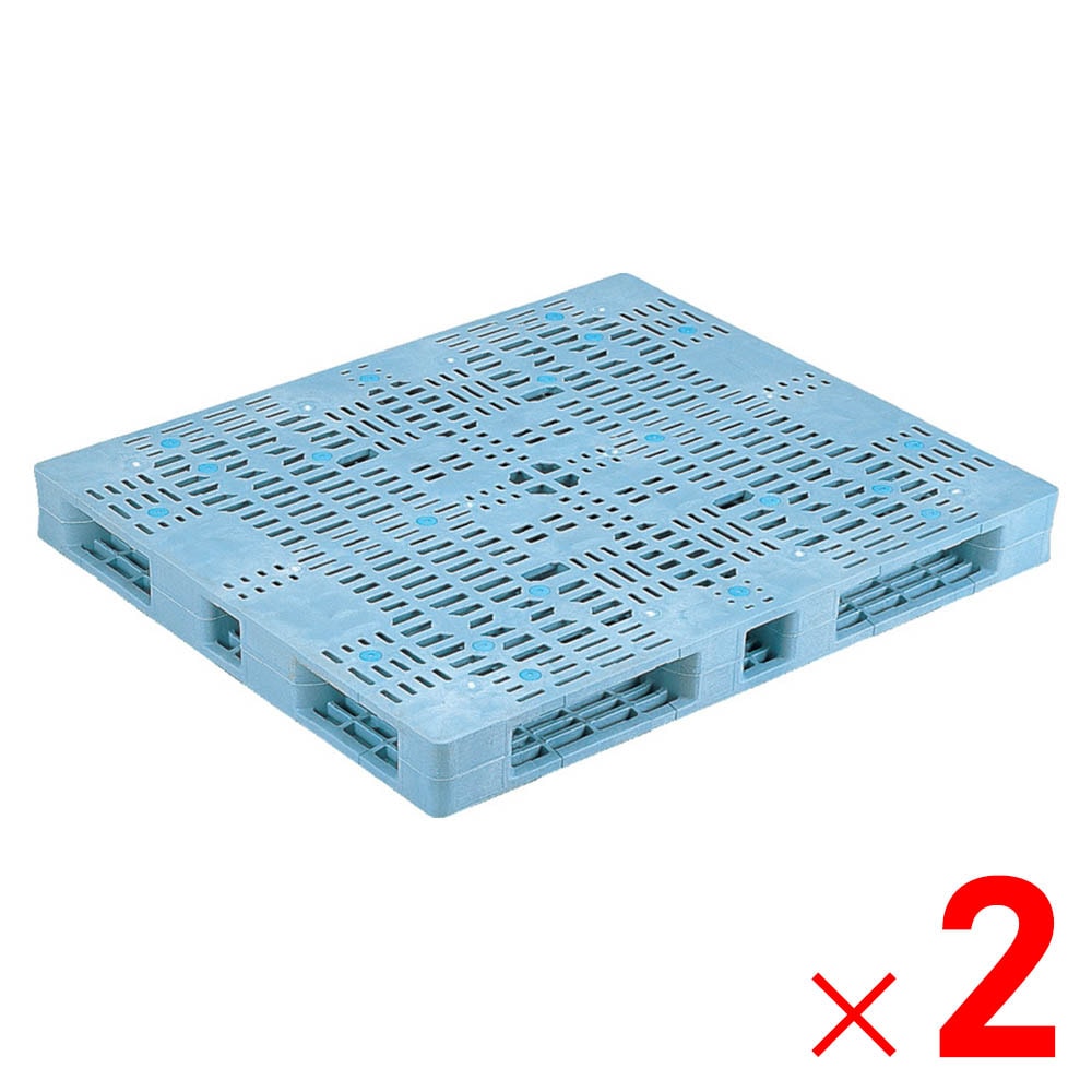 【送料無料】【法人限定】サンコー パレット R4-1113F ライトブルー 813007-01 ×2個 セット販売 【メーカー直送・代引不可・置配不可】
