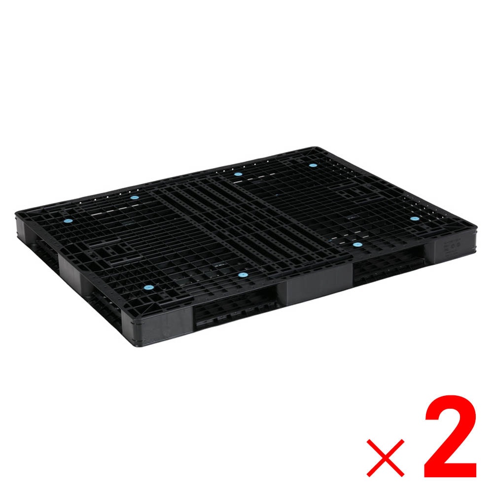 【送料無料】【法人限定】サンコー パレット R4-1114-6 再生ブラック 816352-00 ×2個 セット販売 【メーカー直送・代引不可・置配不可】