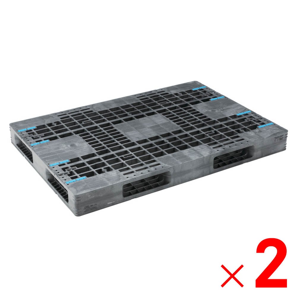 【送料無料】【法人限定】サンコー パレット R4-115165F グレー 813204-01 ×2個 セット販売 【メーカー直送・代引不可・置配不可】