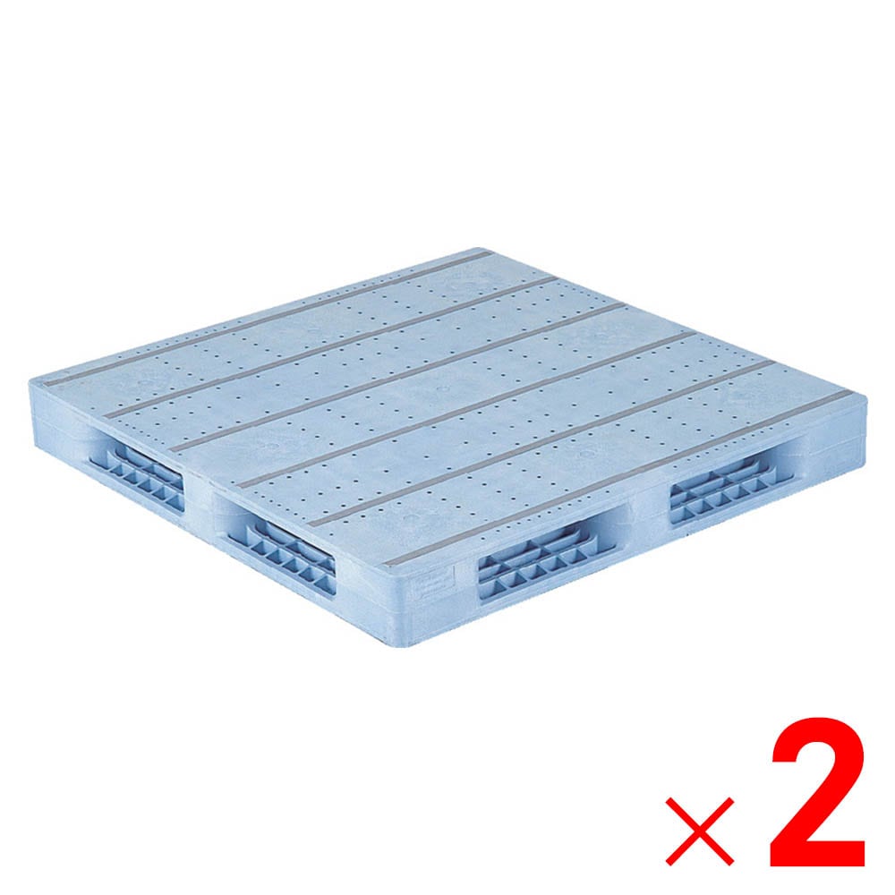 【送料無料】【法人限定】サンコー パレット R4-1212F ライトブルー 814451-01 ×2個 セット販売 【メーカー直送・代引不可・置配不可】