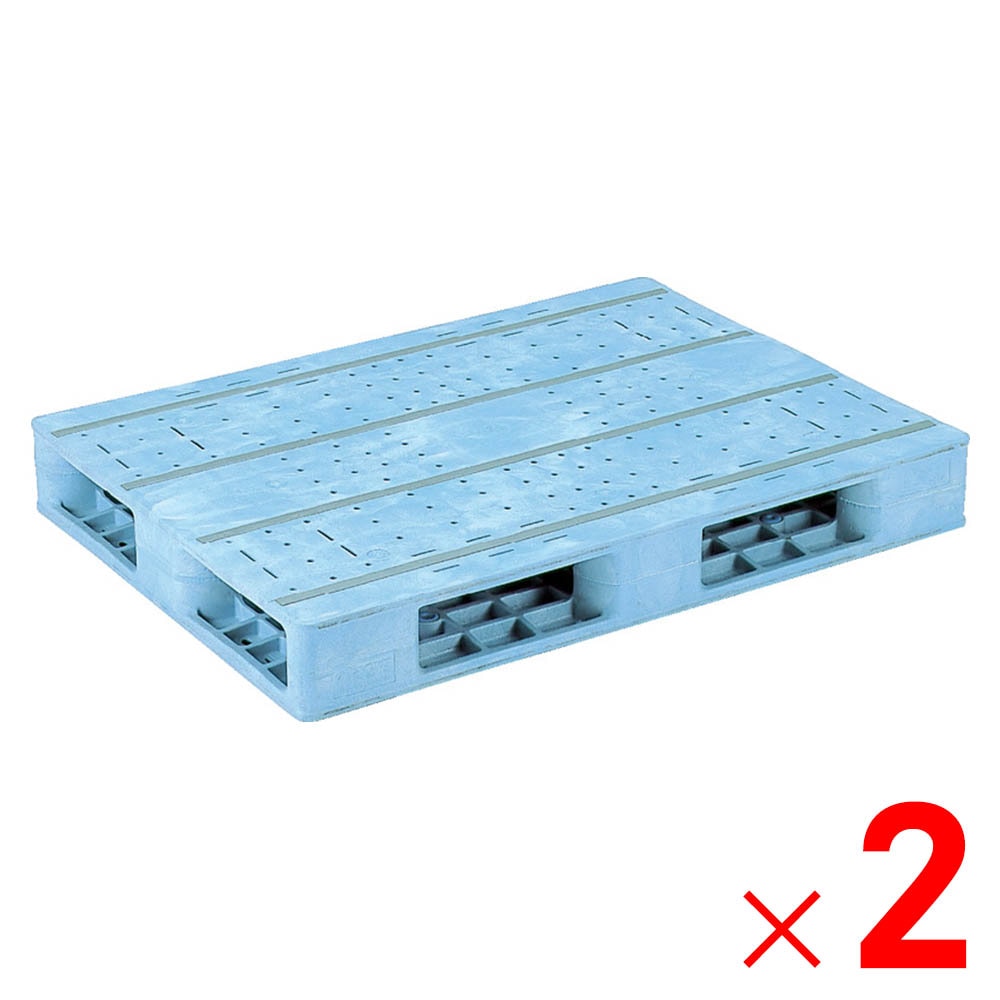 【送料無料】【法人限定】サンコー パレット R4-811F ライトブルー 808852-01 ×2個 セット販売 【メーカー直送・代引不可・置配不可】