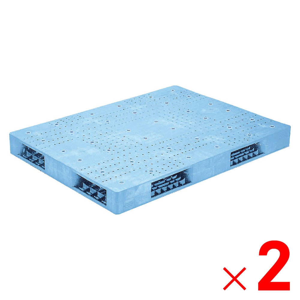 【送料無料】【法人限定】サンコー パレット R4-1216F ライトブルー 819201-01 ×2個 セット販売 【メーカー直送・代引不可・置配不可】